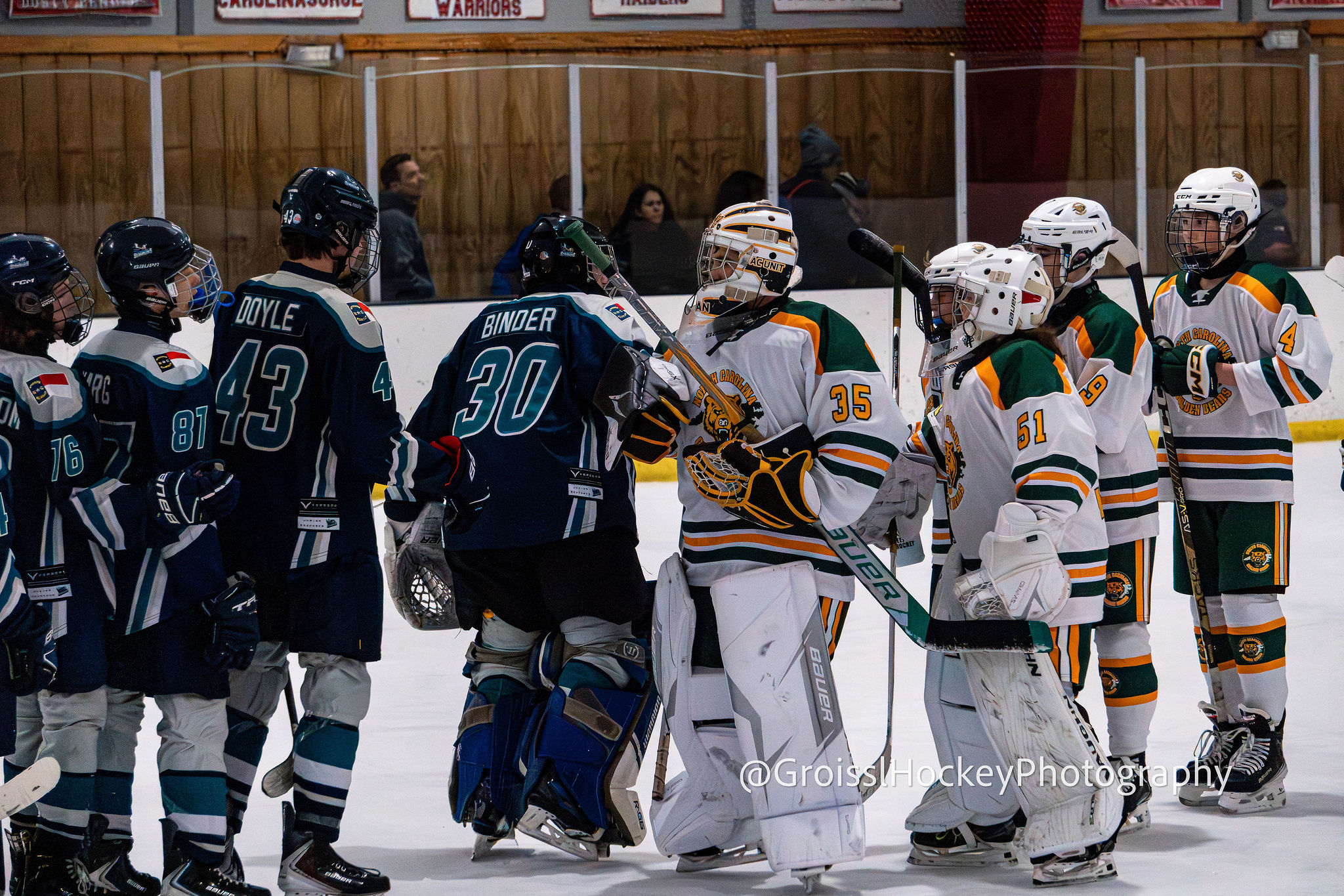 Jr. Seahawks forward controlling the puck entering offensive zone